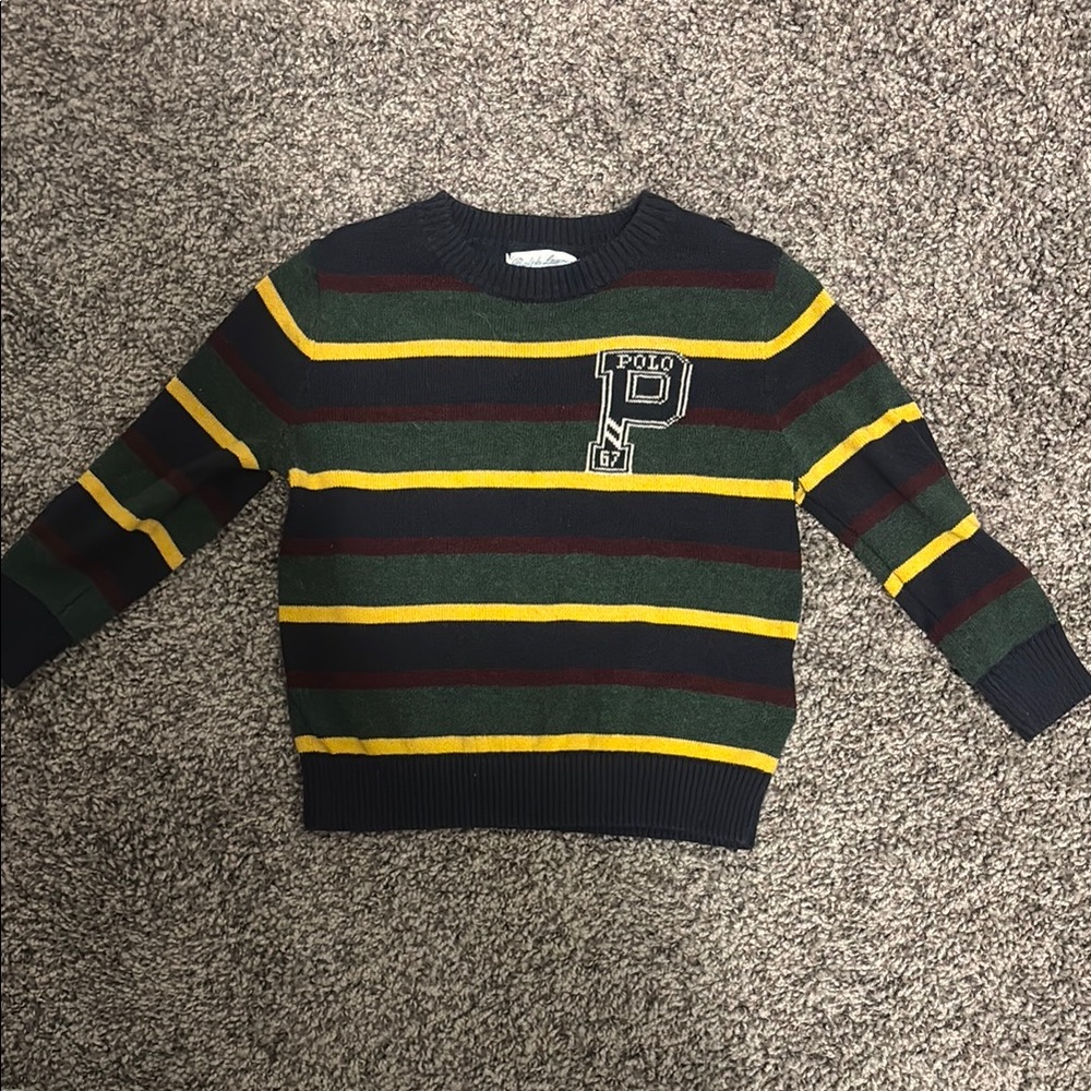 Striped Polo Sweater